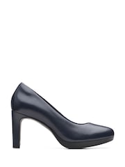 Clarks Blue Leather Ambyr Joy Shoes - Image 1 of 7