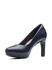 Clarks Blue Leather Ambyr Joy Shoes - Image 4 of 7