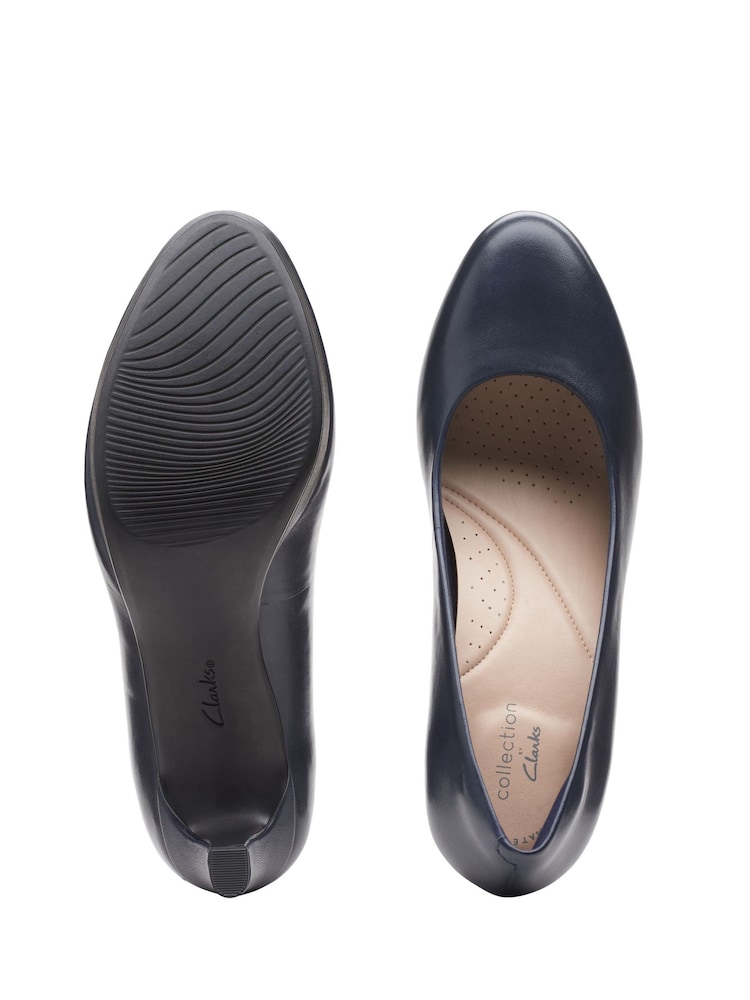Clarks Blue Leather Ambyr Joy Shoes - Image 7 of 7