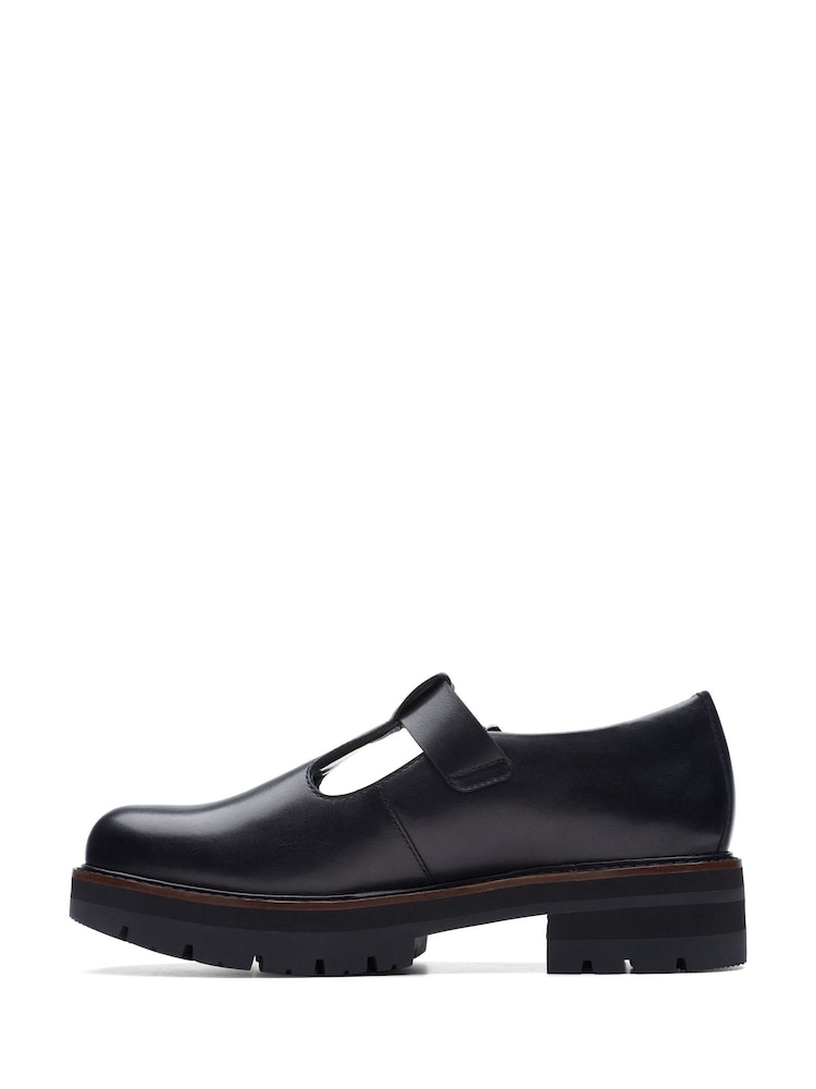 Clarks Black Leather Orianna Bar Shoes - Image 2 of 7
