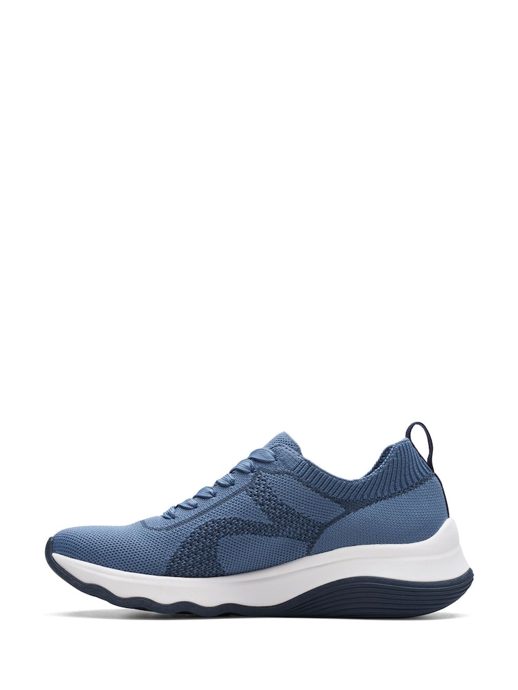 Clarks Blue Circuit Knit Tie Shoes - Image 2 of 7 Clarks Blue Circuit Knit Tie Shoes - Image 2 of 7