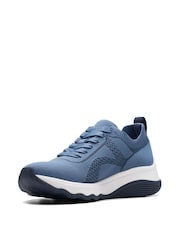 Clarks Blue Circuit Knit Tie Shoes - Image 4 of 7