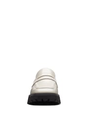 Clarks Cream Leather Stayso Edge Loafer Shoes - Image 5 of 7