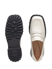 Clarks Cream Leather Stayso Edge Loafer Shoes - Image 7 of 7