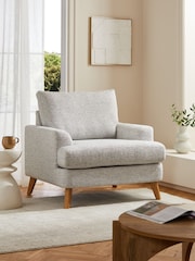 Geo Weave Mid Grey Parker Armchair - Image 1 of 10