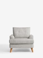 Geo Weave Mid Grey Parker Armchair - Image 2 of 10