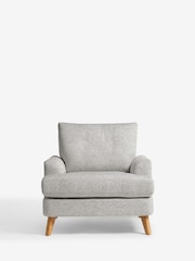Geo Weave Mid Grey Parker Armchair - Image 3 of 10