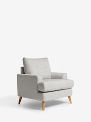 Geo Weave Mid Grey Parker Armchair - Image 4 of 10
