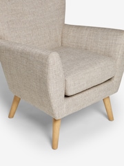 Chunky Weave Mid Natural Wilson Highback Armchair - Image 12 of 13