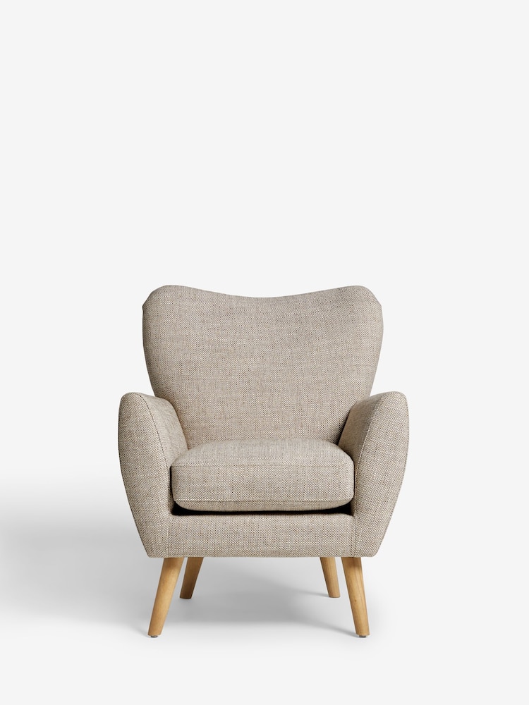 Chunky Weave Mid Natural Wilson II Highback Armchair - Image 2 of 9