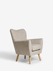 Chunky Weave Mid Natural Wilson II Highback Armchair - Image 3 of 9