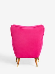 Soft Velvet Fuchsia Pink Wilson II Highback Armchair - Image 7 of 9