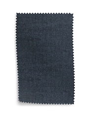 Plush Chenille Slate Blue Flinton Wooden Accent Chair - Image 10 of 10