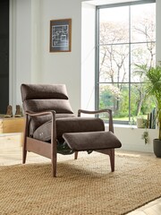 Monza Faux Leather Peppercorn Monte Power Recliner Chair - Image 1 of 12
