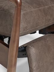 Monza Faux Leather Peppercorn Monte Power Recliner Chair - Image 10 of 12