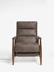 Monza Faux Leather Peppercorn Monte Power Recliner Chair - Image 3 of 12