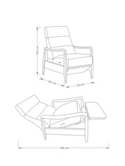 Monza Faux Leather Peppercorn Monte Power Recliner Chair - Image 5 of 12