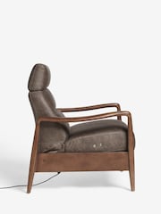 Monza Faux Leather Peppercorn Monte Power Recliner Chair - Image 7 of 12