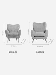 Multi Coloured Chenille Natural Wilson II Highback Armchair - Image 3 of 10