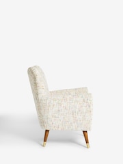 Multi Coloured Chenille Natural Wilson II Highback Armchair - Image 7 of 10