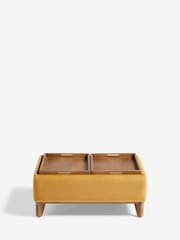 Soft Velvet Ochre Yellow Hayden Storage Coffee Table - Image 11 of 11