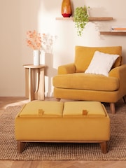 Soft Velvet Ochre Yellow Hayden Storage Coffee Table - Image 2 of 11