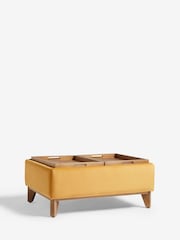 Soft Velvet Ochre Yellow Hayden Storage Coffee Table - Image 9 of 11