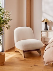 Soft Cosy Boucle Ivory Natural Alfie Accent Chair - Image 1 of 10