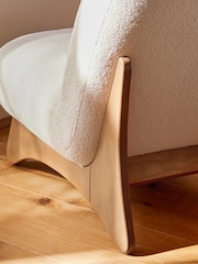 Soft Cosy Boucle Ivory Natural Alfie Accent Chair - Image 2 of 10