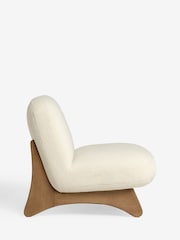 Soft Cosy Boucle Ivory Natural Alfie Accent Chair - Image 7 of 10