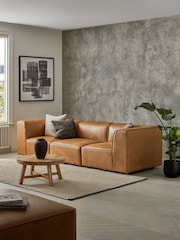 Vintaged Faux Leather Light Brown Single Corner Piece Alba Modular Sofa - Image 5 of 11
