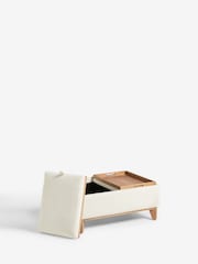 Casual Boucle Oyster Natural Hayden Storage Coffee Table - Image 10 of 11