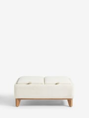 Casual Boucle Oyster Natural Hayden Storage Coffee Table - Image 6 of 11