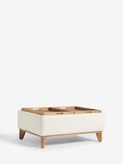 Casual Boucle Oyster Natural Hayden Storage Coffee Table - Image 7 of 11
