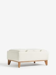 Casual Boucle Oyster Natural Hayden Storage Coffee Table - Image 8 of 11