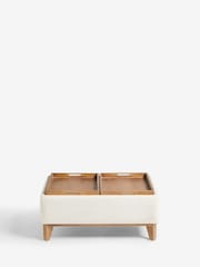 Casual Boucle Oyster Natural Hayden Storage Coffee Table - Image 9 of 11
