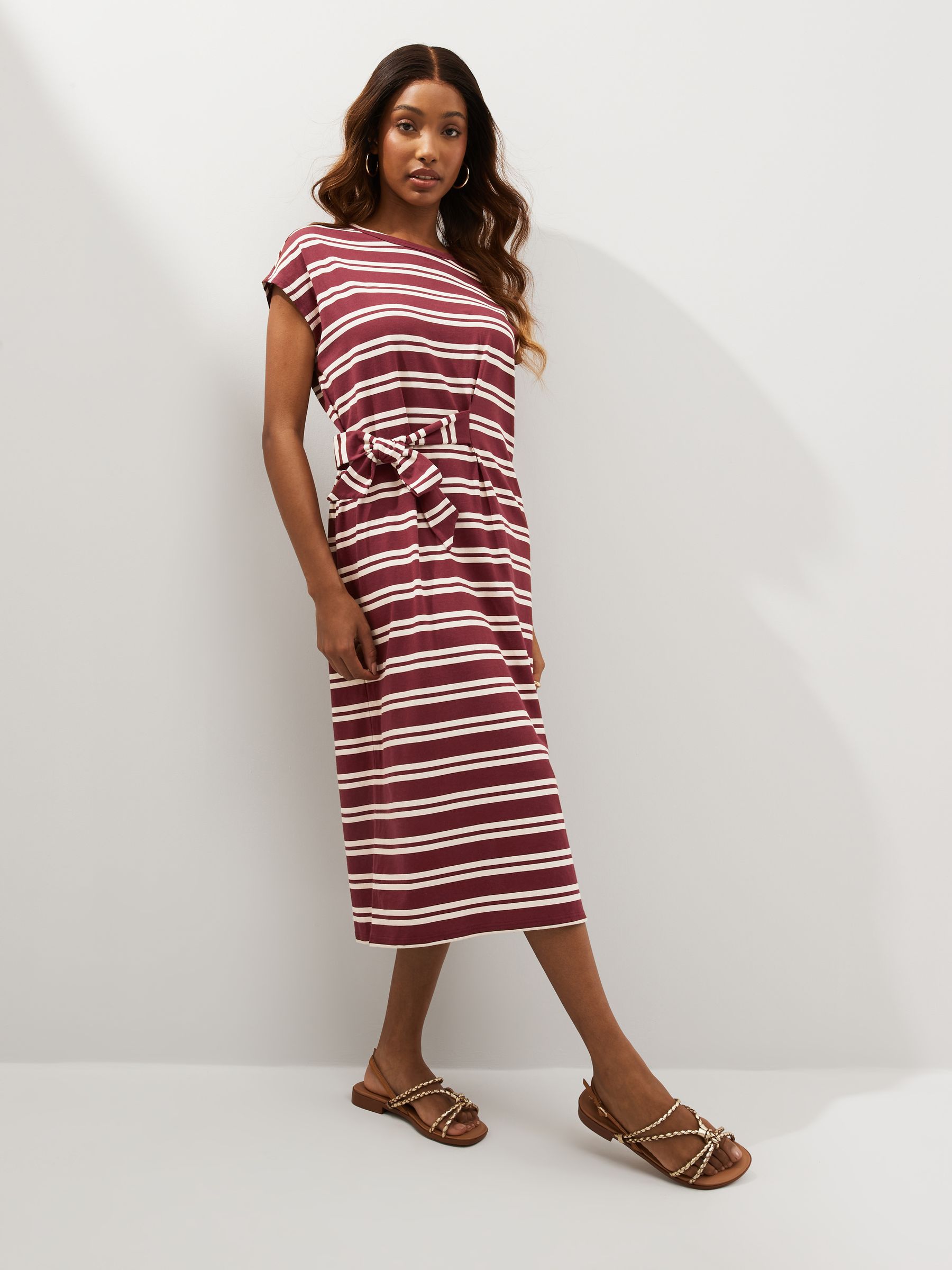 Striped summer dress discount