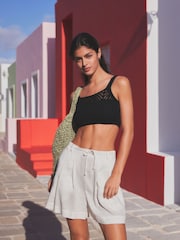 Cream Tailored Summer Short - Image 1 of 6
