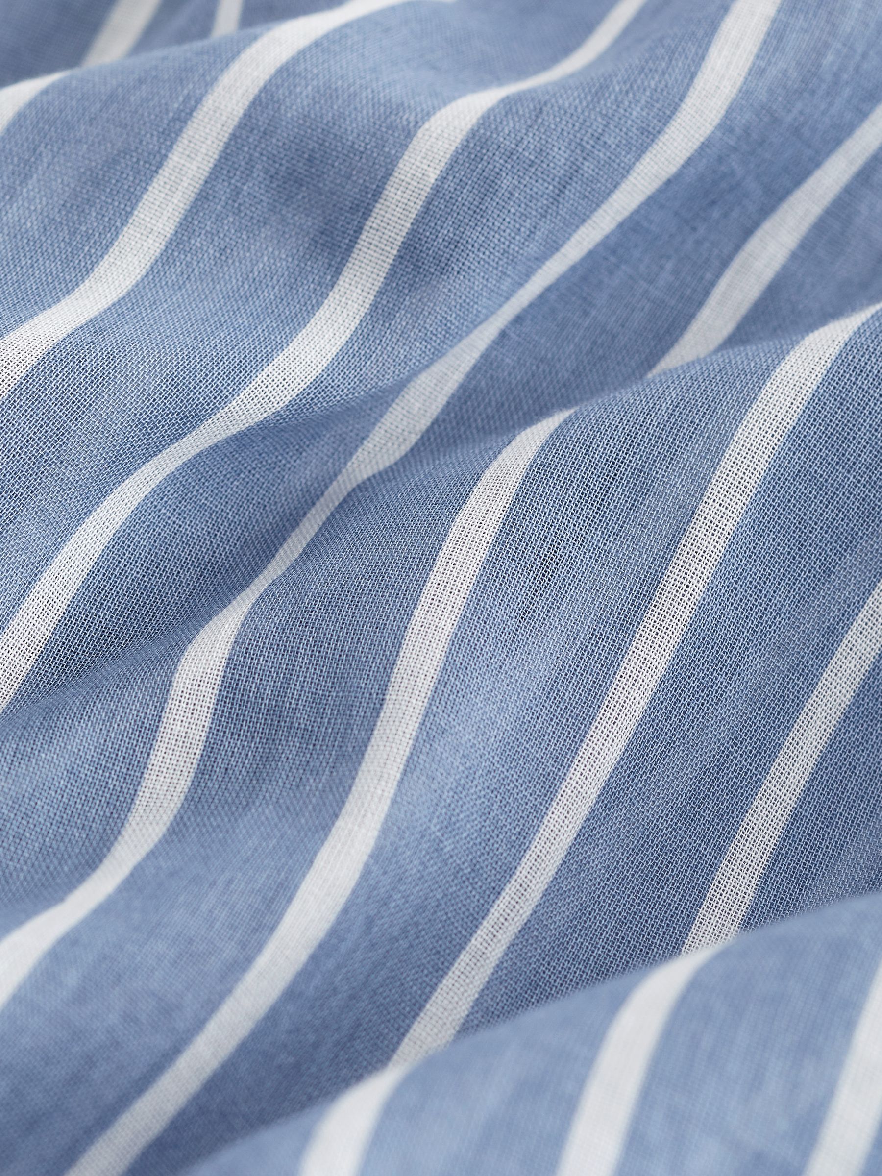 Next Blue White Stripe 100 Cotton Beach Shirt Cover Up