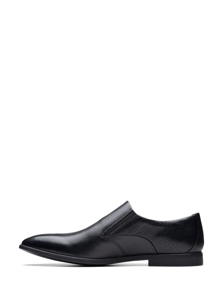 Clarks Black Leather Boswyn Slip Shoes - Image 2 of 7