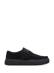 Clarks Black Suede Torhill Shoes - Image 1 of 7