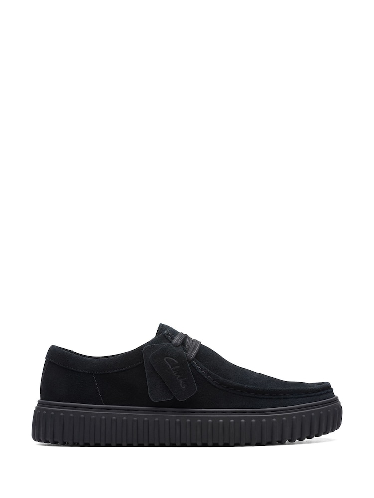 Clarks Black Suede Torhill Shoes - Image 1 of 7