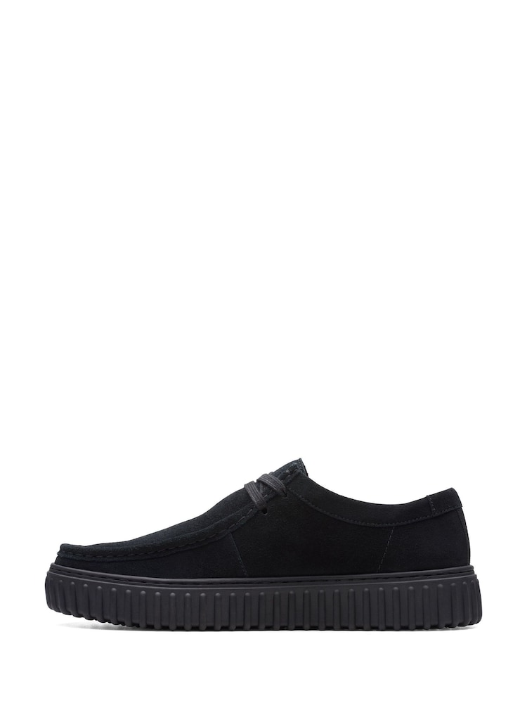 Clarks Black Suede Torhill Shoes - Image 2 of 7