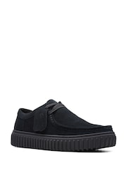 Clarks Black Suede Torhill Shoes - Image 3 of 7