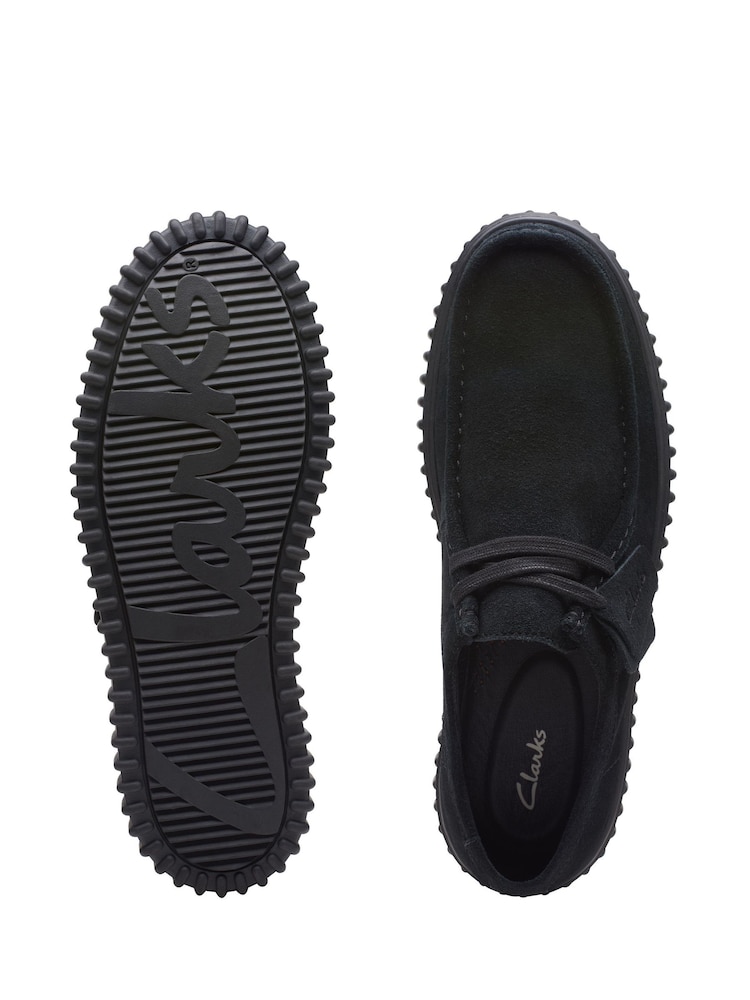 Clarks Black Suede Torhill Shoes - Image 7 of 7