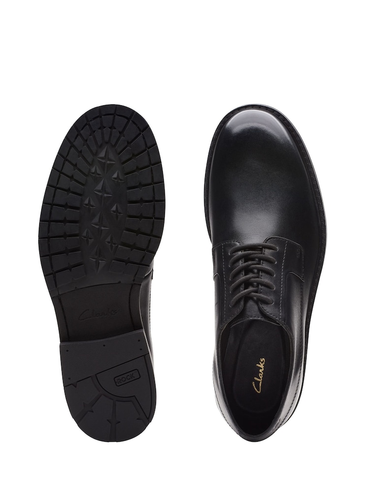 Clarks Black Leather Craft North Lace Shoes - Image 7 of 7