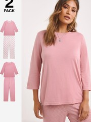 Pack de 2 pijamas florales Pretty Secrets Value de Simply Be - Imagen 1 de 5