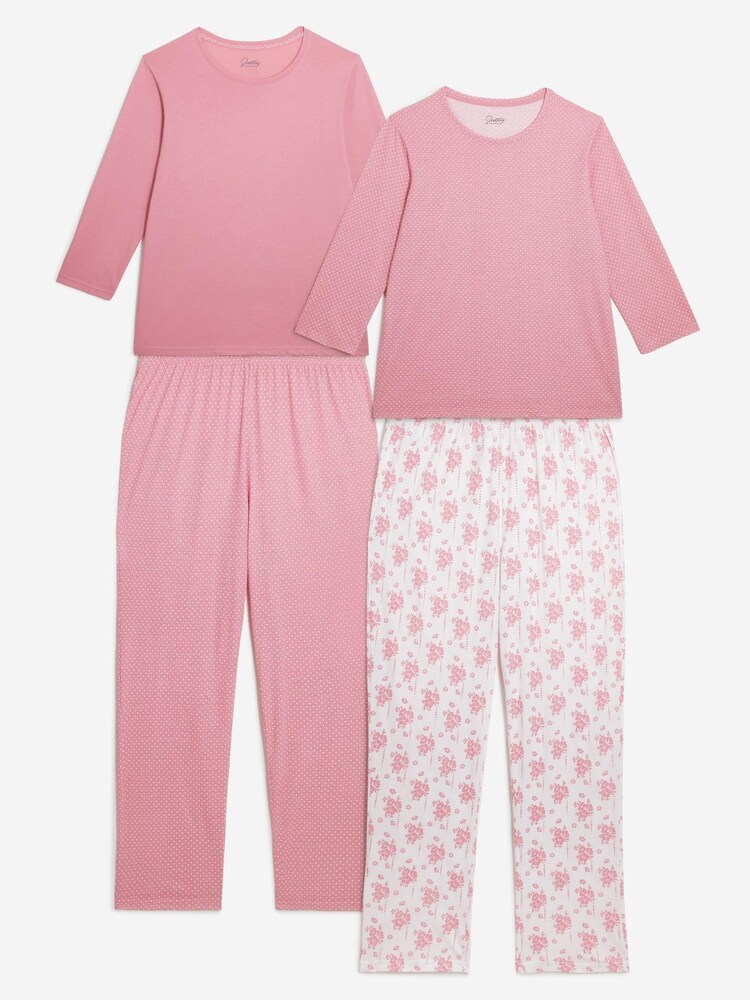 Pack de 2 pijamas florales Pretty Secrets Value de Simply Be - Imagen 5 de 5 Pack de 2 pijamas florales Pretty Secrets Value de Simply Be - Imagen 5 de 5