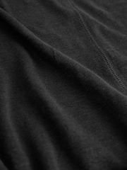 Black 100% Linen Long Sleeve Crew Top - Image 8 of 8