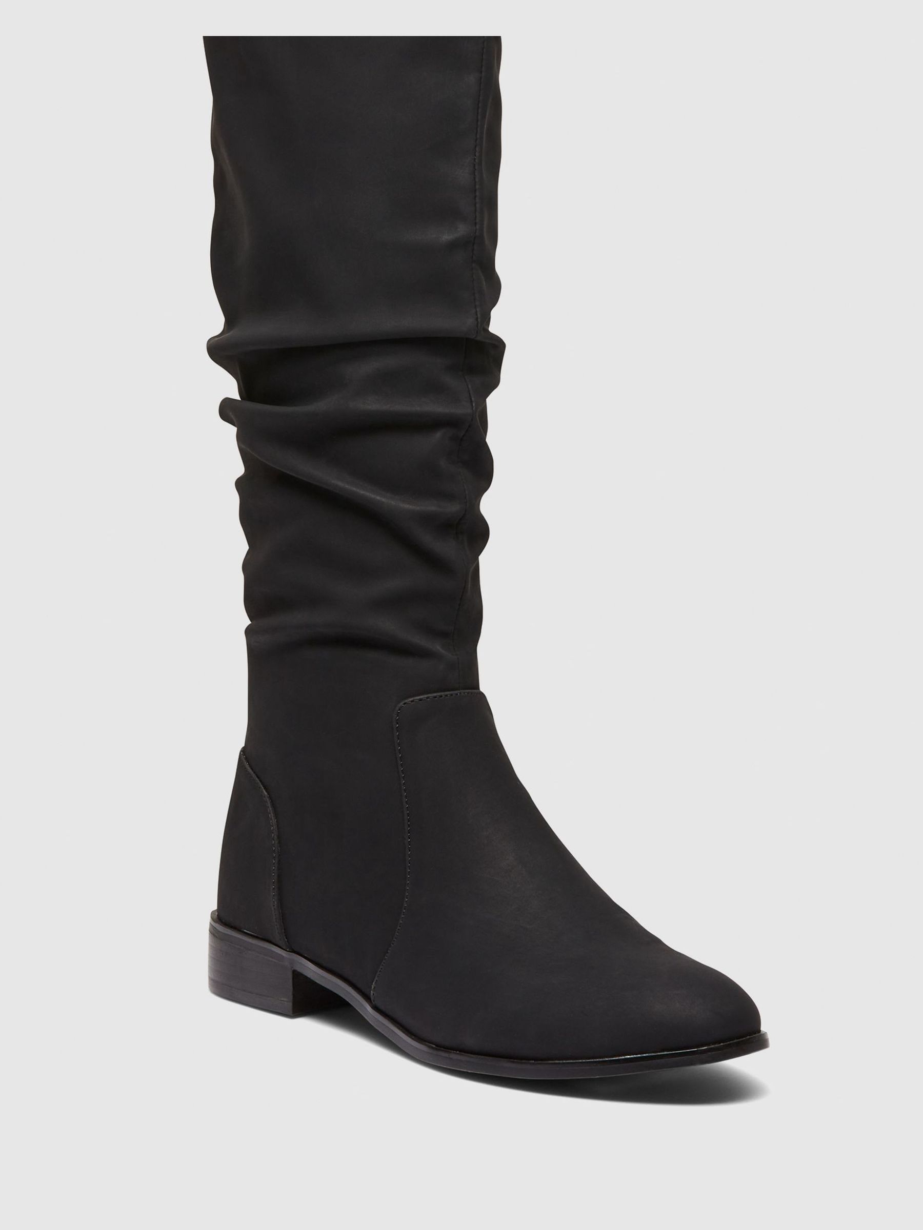 Ruched knee high boots outlet